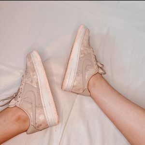 Blush pink Air Force 1s